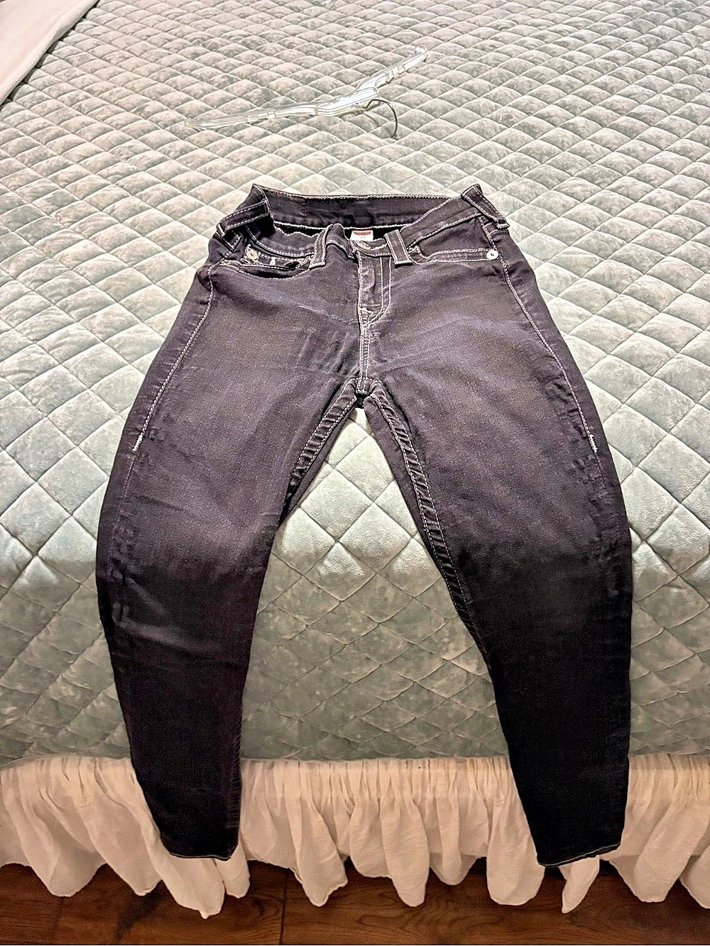 True Religion Ricky Men's Straight Jeans Waist 27 Black